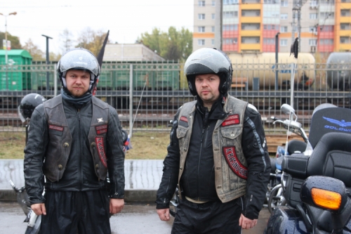 Байкеры из мотоклуба «Blacksmiths» MC Russia